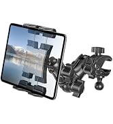 OHLPRO Tablet Holder for Mic Stand, 360° Adjustable Dual Arm Tablet & Phone Mount with Clamp, for...