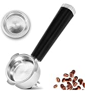58MM Portafilter Double Spouts 3 Ears, 304 Stainless Steel Espresso Portafilter with 0.38MM Ultra...