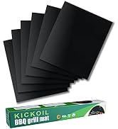 KICKOIL BBQ Grill Mats for Outdoor Grill Non-Stick Reusable Grill Mat Set of 6 15.7" x 13 Inch Gr...