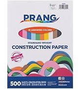 Prang (Formerly Art Street) Construction Paper, 10 Assorted Colors, Standard Weight, 9