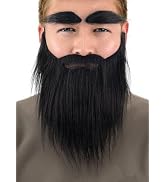 KICNIC Fake Beards and Eyebrows, King's Mustaches Costume Facial Hair for Party Supplies Decorati...