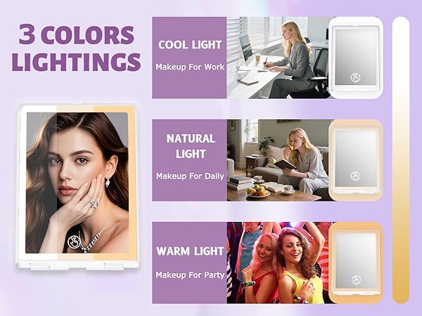 LED travel mirror
