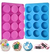 Sakolla 2 PCS Round Chocolate Cookie Molds, Cylinder Silicone Mold, Perfect for Chocolate Covered...