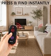 Key Finder RF Wireless Remote Locator | No App Required | 131FT Working Range | Ultra-Long Batter...