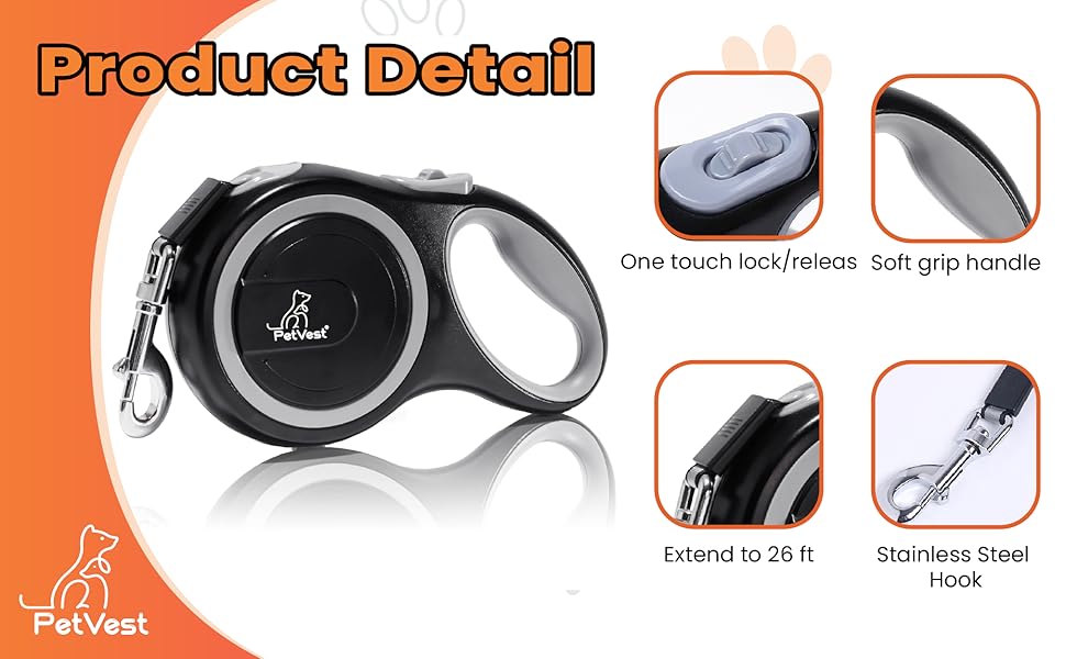 26 FT Retractable Dog Leash
