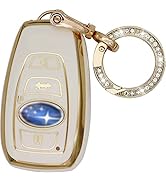 Elegananccy for Subaru Key Fob Cover, Soft Full Protection Key Case Shell with Keychain Compatibl...