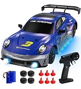 Fistone RC Drift Car, 2.4GHz 1:16 Scale 4WD High Speed Remote Control Car, Racing Sport Toy Car w...