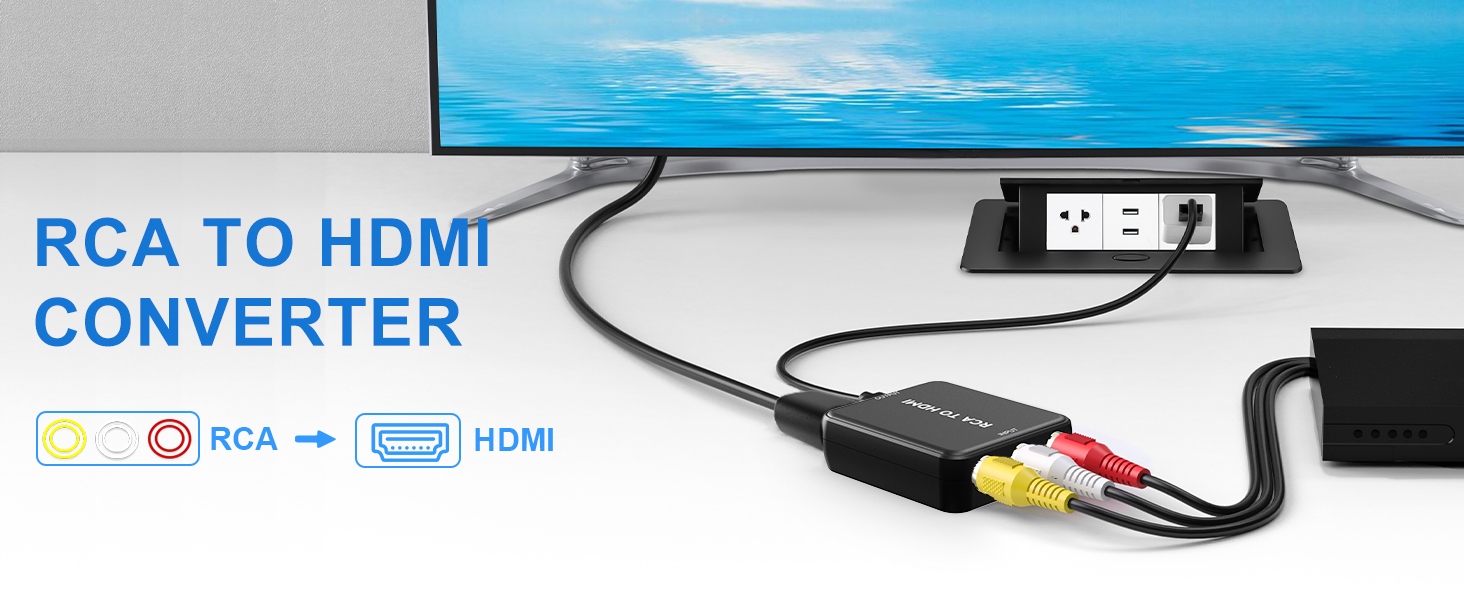 Uzifhdhi RCA to HDMI Converter