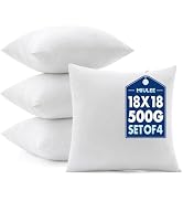 MIULEE 18x18 Pillow Inserts 4 Pack, 100% Virgin Fiber Filling Throw Pillows | Decorative Pillows ...