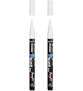 Overseas Paint Pens Paint Markers - White Permanent Markers Acrylic Paint Pens 2 Pack, Water Base...