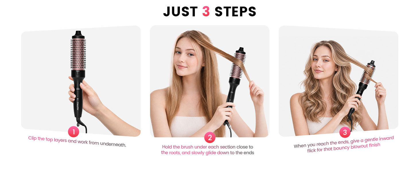 heated curling brush