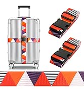 Gutsdoor Colorful 2 Pack Luggage Straps for Suitcases Travel Belt Connector Holds Suitcase Add a ...