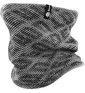 EXski Winter Drawstring Neck Gaiter Warmer, Thick Fleece Lined Face Mask for Cold Weather Skiing ...