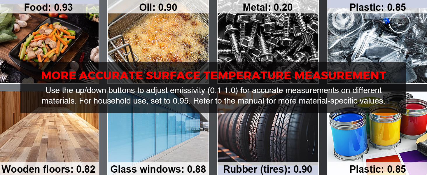 thermal temperature gun grease thermometer for frying small infrared heater instant cooking heat