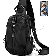 Crossbody Sling Bag for Men Women, Small Sling Backpack Chest Bag Cross Body Bag Hiking Travel Ou...