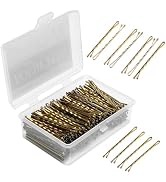 Mia Klein Bobby Pins 2 Inch 300Count, Crimped Hair Pins for Gold Blonde Hair, Non Slip Bobby Pins...