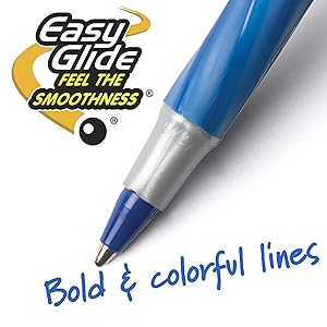 BIC Round Stic Grip with Easy Glide