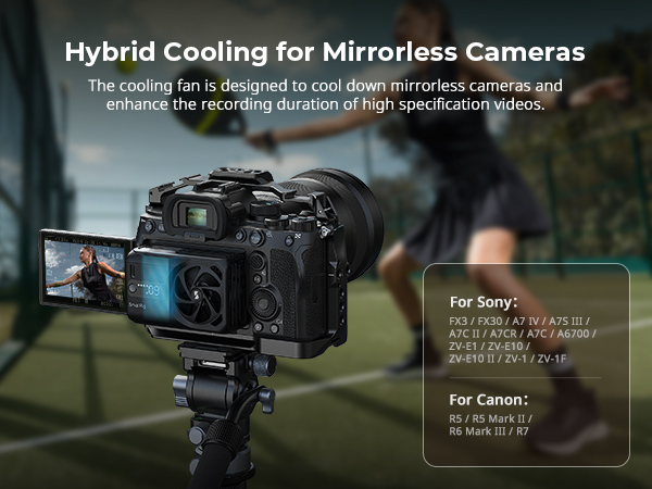 camera cooling fan with battery 5328