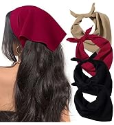 HBselect 4PCS Bandanas for Women Boho Head Bands Tie-Back Triangle Head Scarf Head Kerchief for G...