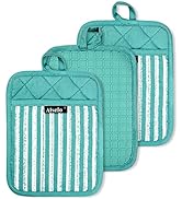 Alselo Silicone Pot Holders Set of 3 Heat Resistant & Non Slip Potholders, Professional Oven Hot ...
