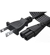 Pwr TV Power Cord 12Ft Cable for Samsung LG TCL Sony: 2 Prong AC Wall Plug 2-Slot LED LCD Insigni...