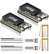 Heltec 2 Pack WiFi LoRa 32 V4 with OLED Display 27dBm ESP32-S3 SX1262 Complete Battery Casing Kit...