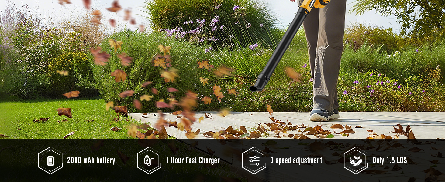 leaf blower cordless with battery and charger