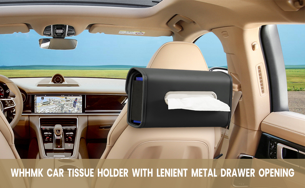 car tissue box holder black