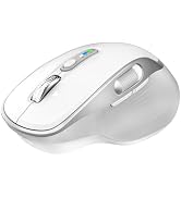 Bnnwa Rechargeable Wireless Mouse with Side Scroll Bluetooth Computer Mouse for Laptop Multi Devi...