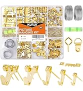 KURUI 303Pcs Picture Hanging Kit, Picture Hangers Assorted Kit with Heavy Duty Picture Hanging Ho...