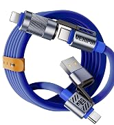 Vexipia 4 in 1 USB C Cable Lightning Cable,60W Fast Charging & Data Transfer,iPhone iPad Charger ...