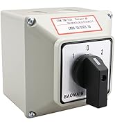Baomain Universal Rotary Changeover Switch LW28-32/D303.3D with Master Switch Exterior Box 660V 3...