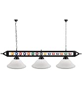 GSE 59" Pool Billiard Table Light with Billiard Balls Decoration, Hanging Billiard Light for 7ft/...