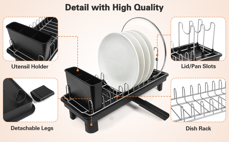Small Dish Drying Rack for Kitchen Counter