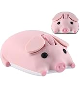 Wireless Mouse Pink Cute Pig Design Bluetooth Dual Mode Portable Compact Lightweight Silent Optic...
