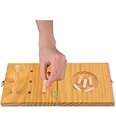 Ultrassist 9 Hole Wooden Pegboard for Occupational Therapy, Nine Hole Pegboard Test Kit to Improv...