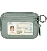 The Iris Wallet Zip Card Case with ID Window Purses for Women Coin Purse with Zipper Mini Portabl...
