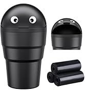 xuenair Mini Car Trash Can Cupholder with Lid for Women Cute Looking, 520ML Small Car Garbage Can...