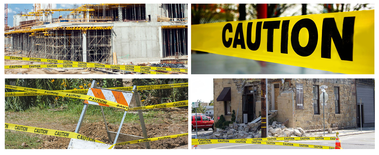 yellow caution tape roll