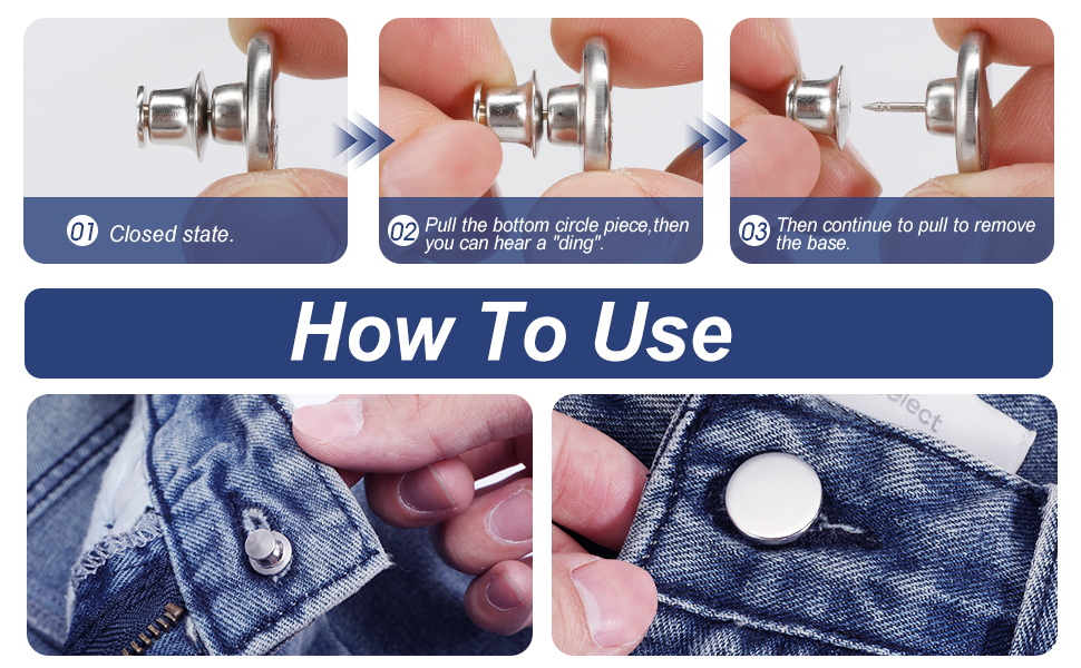 jean buttons for loose jeans botones ajustables para jeans