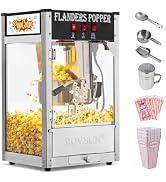 ROVSUN Popcorn Machine with 8 Ounce Kettle Makes Up to 32 Cups, Commercial Popcorn Machine Counte...