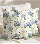 Kokaaee Corduroy Throw Pillow Covers 18x18 - Set of 2 Decorative Spring Pillow Covers with Zipper...