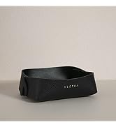 OLETHA Aesthetic Valet Tray, Small Catchall Dish, Traveling Jewelry Holder, Black