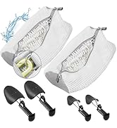 2 Pcs Shoe Washing Machine Bags with 4 Adjustable Shoe Trees, XXL Laundry Bags for Washer and Dry...