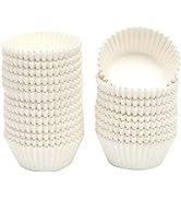 600 Count Mini Cupcake Liners White Muffin Liners Food Grade Baking Cups Paper No Smells(Small Si...