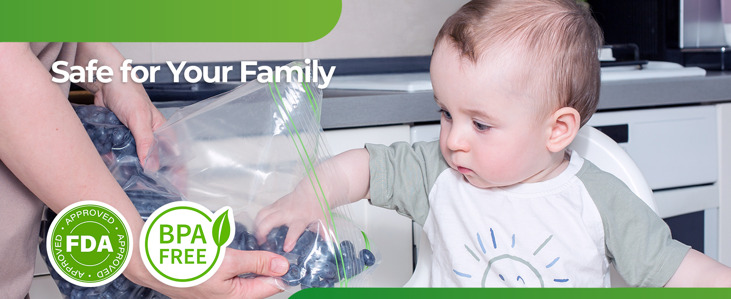 Freezer bags safe for family, FDA, BPA free