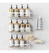 Deyhoc Shower Caddy, 5 Pack Shower Shelves for Inside Bathroom, Rustproof Adhesive Bathroom Organ...