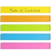 Chell Colored Sentence Strips Cardstock, Pack of 100, 3” x 24” Rainbow Color Word Learning Strips...