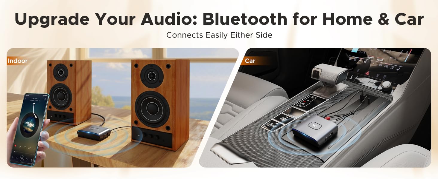 rca bluetooth audio receiver adapter for home stereo speakers 3.5mm Bluetooth audio adapter