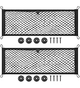 TOBWOLF 2PCS 25x75cm/9.8x29.5in Cargo Storage Net, Universal Elastic Stretchable Pocket Storage M...